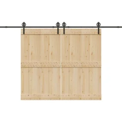 vidaXL Kit de quincaillerie de porte coulissante 366 cm acier noir