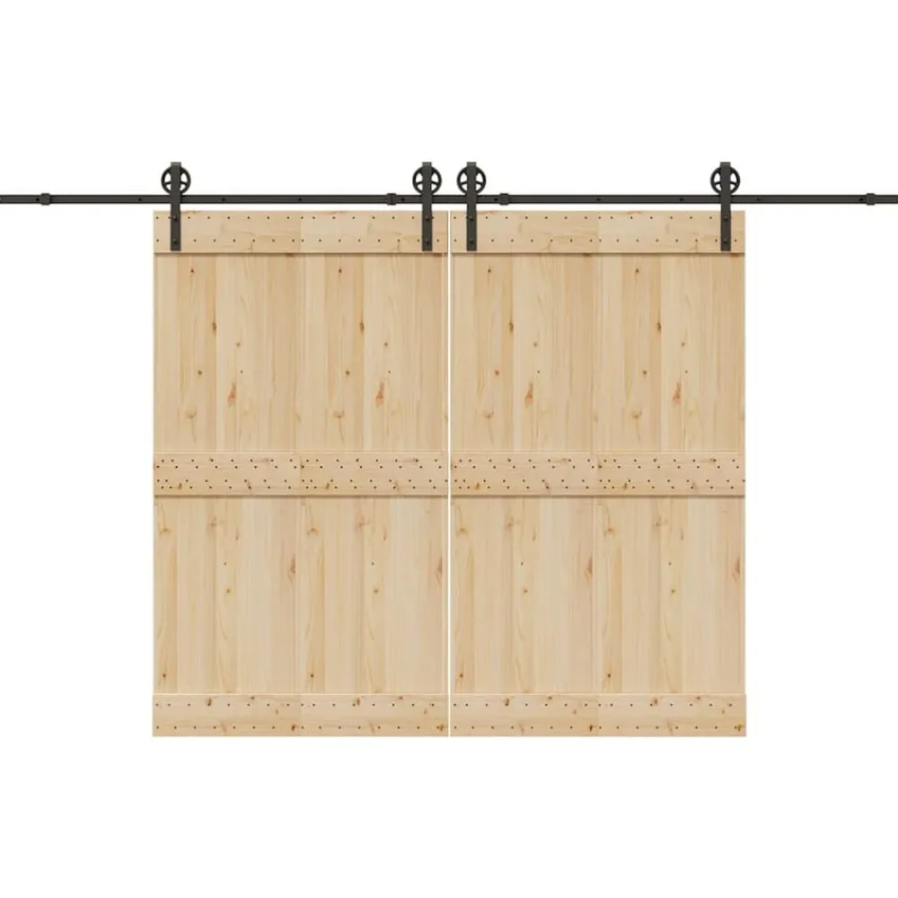 vidaXL Kit de quincaillerie de porte coulissante 366 cm acier noir