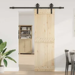 vidaXL Kit de quincaillerie de porte coulissante 183 cm Acier Noir