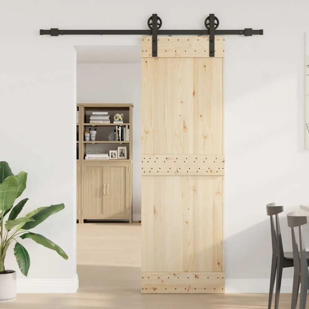 vidaXL Kit de quincaillerie de porte coulissante 183 cm Acier Noir