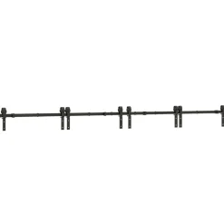 Matériaux De Construction-vidaXL Kit de quincaillerie de porte coulissante 366 cm acier noir