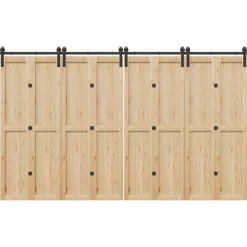 Matériaux De Construction-vidaXL Kit de quincaillerie de porte coulissante 366 cm acier noir