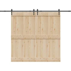 vidaXL Kit de quincaillerie de porte coulissante 305 cm acier noir