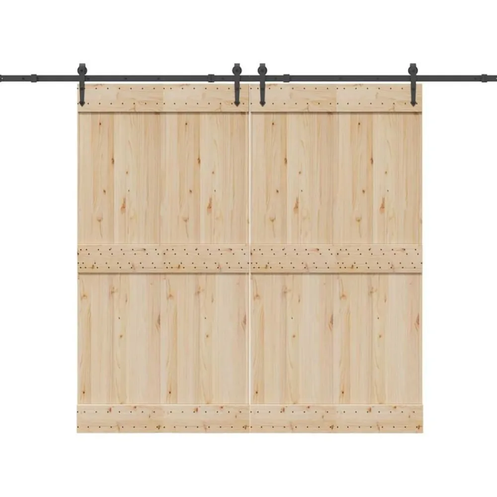 vidaXL Kit de quincaillerie de porte coulissante 305 cm acier noir
