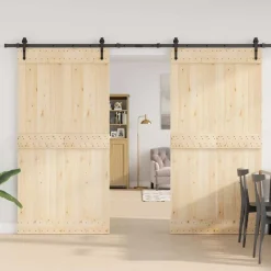 vidaXL Kit de quincaillerie de porte coulissante 305 cm acier noir