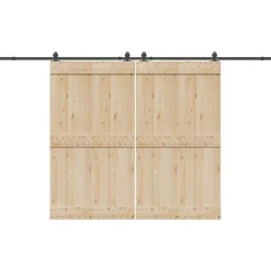 vidaXL Kit de quincaillerie de porte coulissante 366 cm acier noir