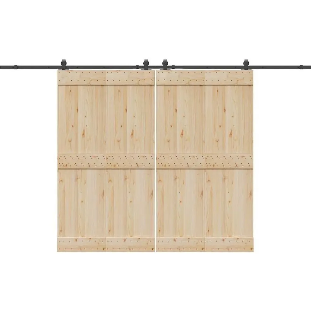 vidaXL Kit de quincaillerie de porte coulissante 366 cm acier noir