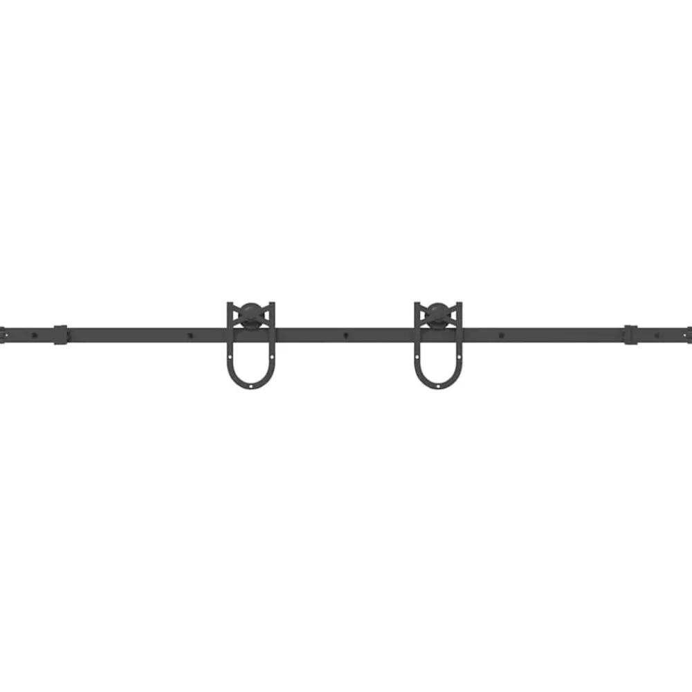 Matériaux De Construction-vidaXL Kit de quincaillerie de porte coulissante 183 cm Acier Noir