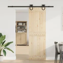 Matériaux De Construction-vidaXL Kit de quincaillerie de porte coulissante 183 cm Acier Noir