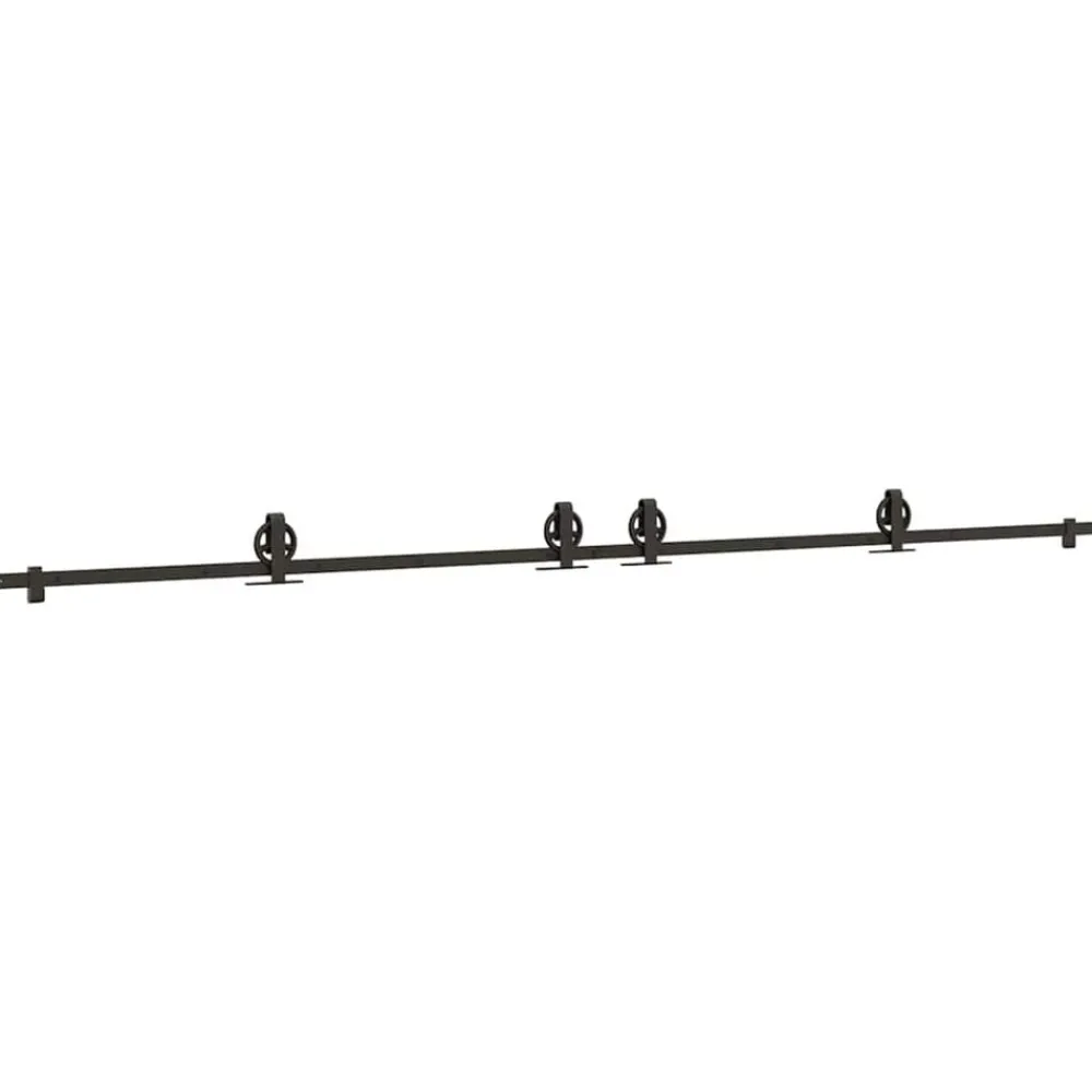 vidaXL Kit de quincaillerie de porte coulissante 366 cm acier noir