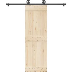 vidaXL Kit de quincaillerie de porte coulissante 183 cm Acier Noir