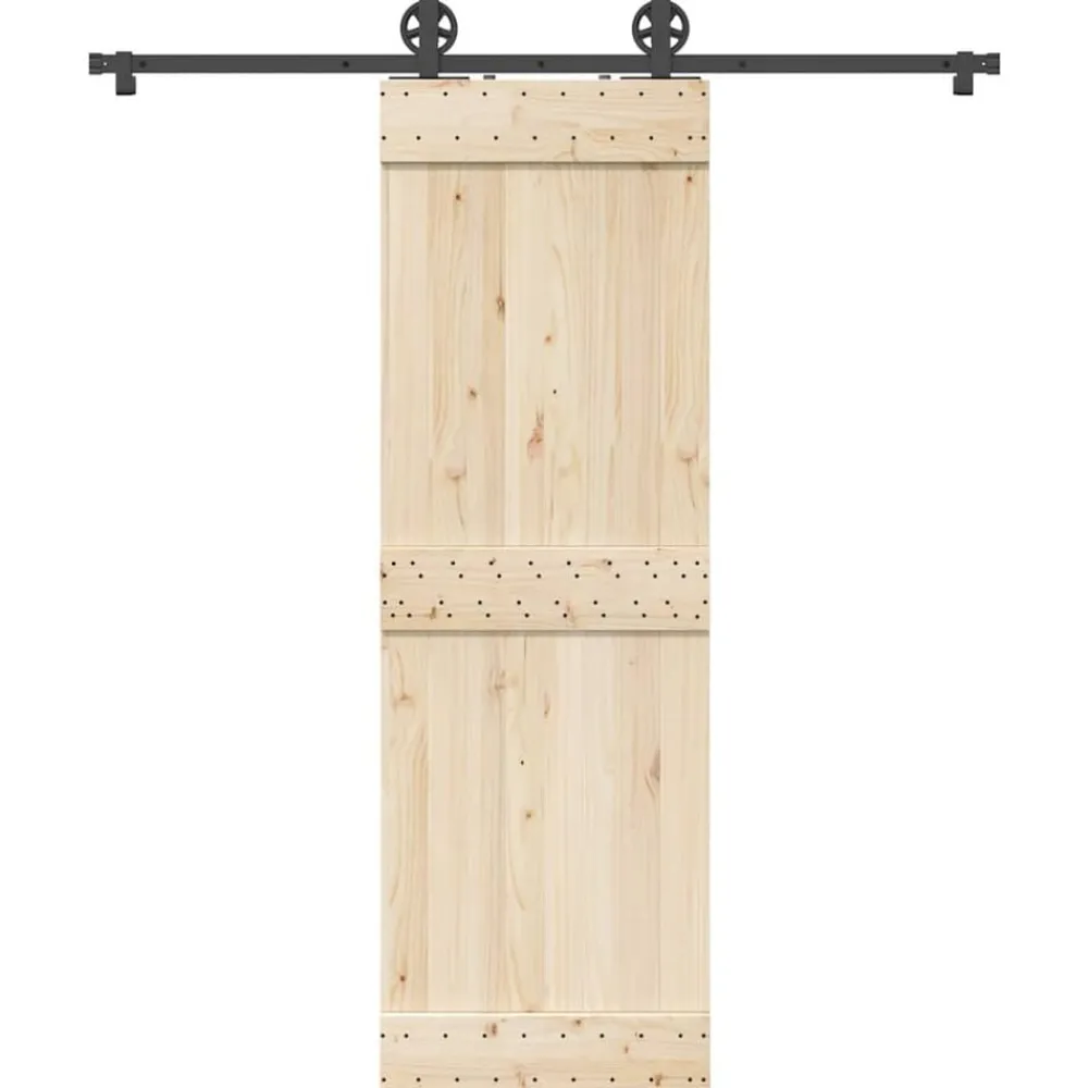 vidaXL Kit de quincaillerie de porte coulissante 183 cm Acier Noir