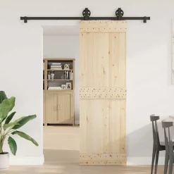 vidaXL Kit de quincaillerie de porte coulissante 183 cm Acier Noir