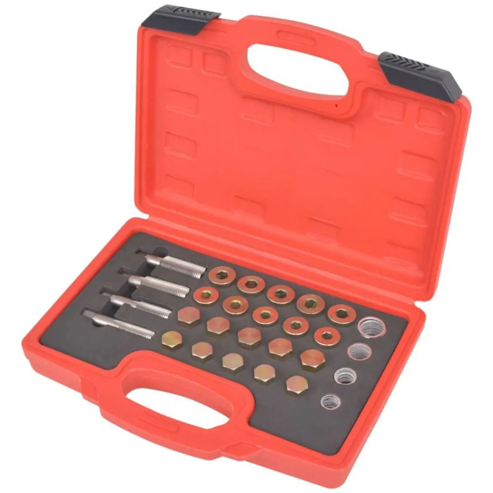 Equipement & Outils De Garage-vidaXL Kit de réparation de bouchon de vidange d'huile 64 pcs