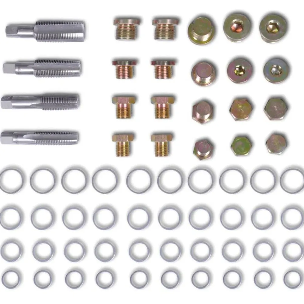 Equipement & Outils De Garage-vidaXL Kit de réparation de bouchon de vidange d'huile 64 pcs