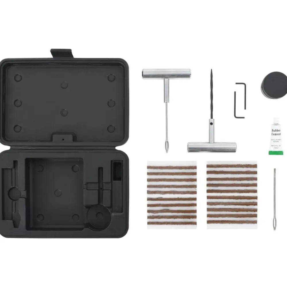 vidaXL Kit de réparation de pneus de voiture 27 pcs