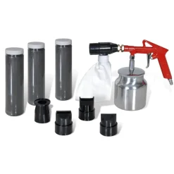 Outils-vidaXL Kit de sableuse à air 3 bouteilles de sable et 4 buses incluses