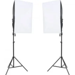 Appareils Photo-vidaXL Kit de studio photo avec éclairage toile de fond et réflecteur
