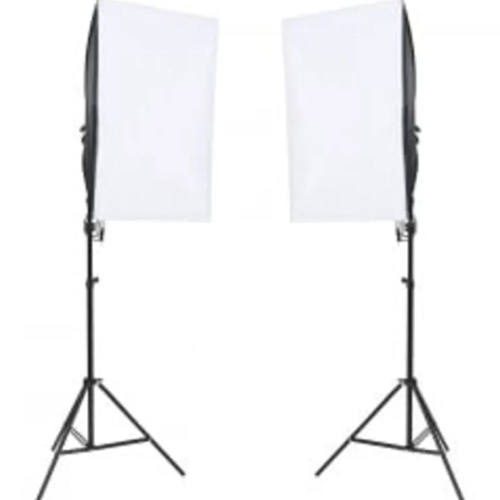 Appareils Photo-vidaXL Kit de studio photo avec éclairage toile de fond et réflecteur