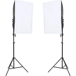 vidaXL Kit de studio photo avec éclairage et écran de fond