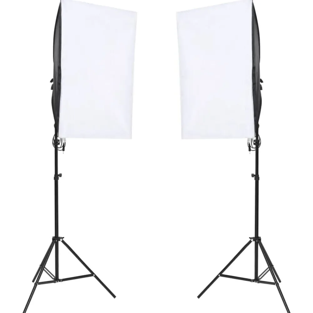 vidaXL Kit de studio photo avec éclairage et écran de fond