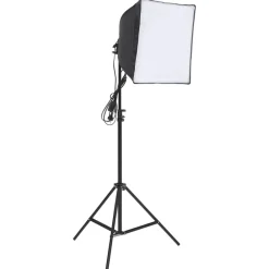 Appareils Photo-vidaXL Kit de studio photo avec éclairage écran de fond et réflecteur Vert