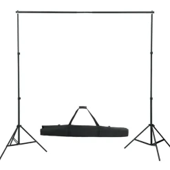 Appareils Photo-vidaXL Kit de studio photo avec lampes toile de fond et réflecteur