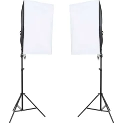 Appareils Photo-vidaXL Kit de studio photo avec éclairage et toile de fond