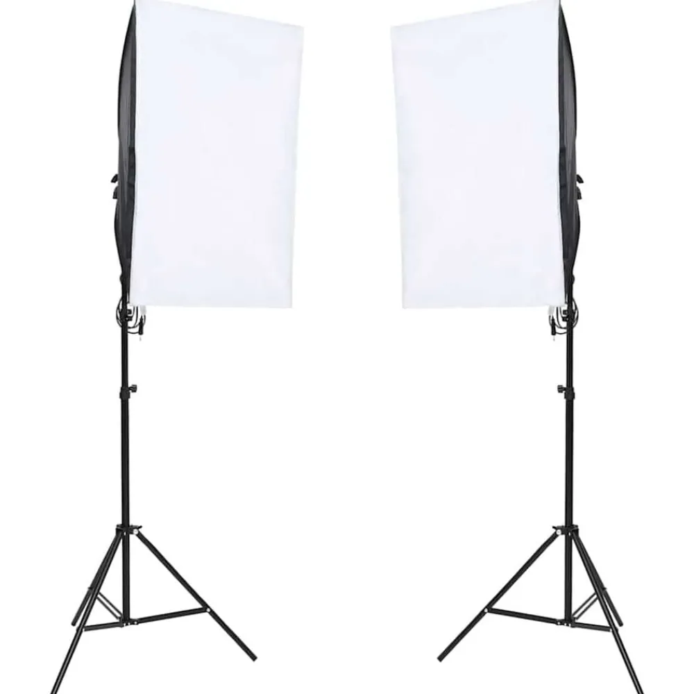 Appareils Photo-vidaXL Kit de studio photo avec éclairage et toile de fond