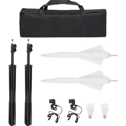vidaXL Kit de studio photo avec éclairage et toile de fond