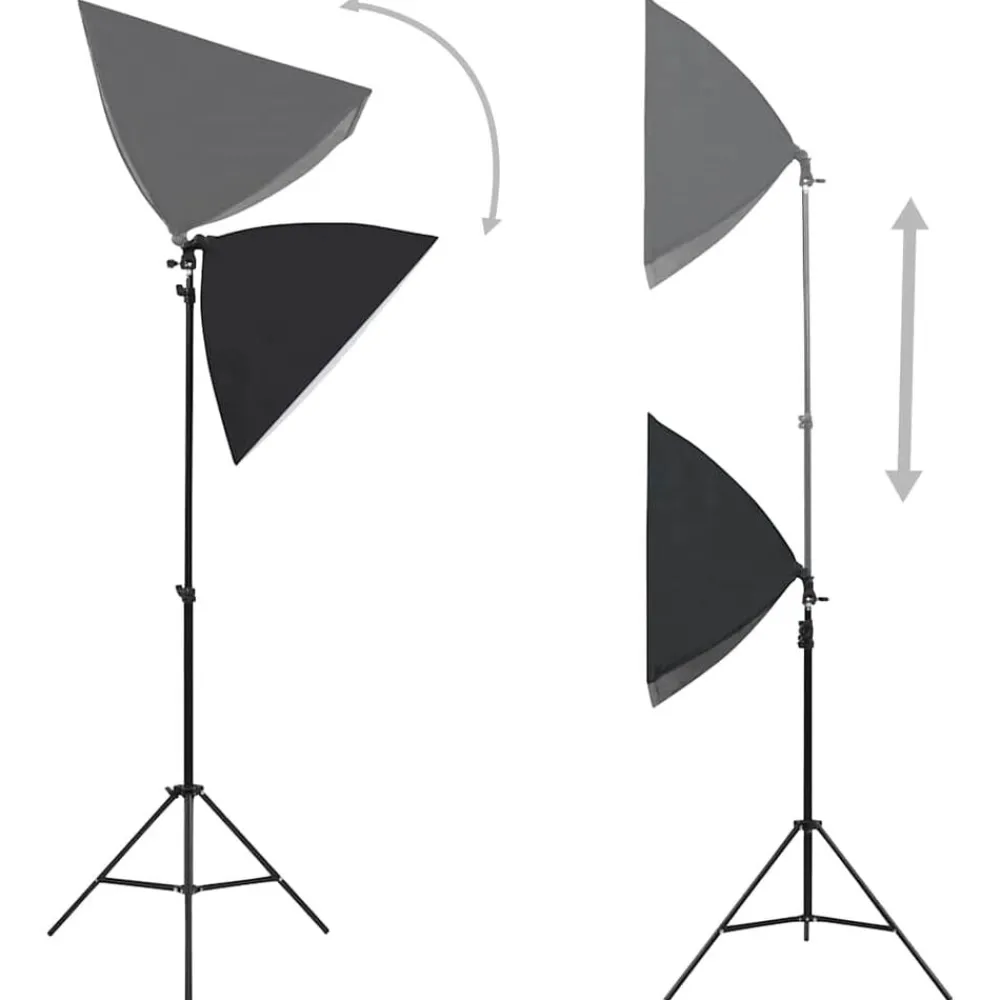 Appareils Photo-vidaXL Kit de studio photo boîtes à lumière toile de fond réflecteur Vert