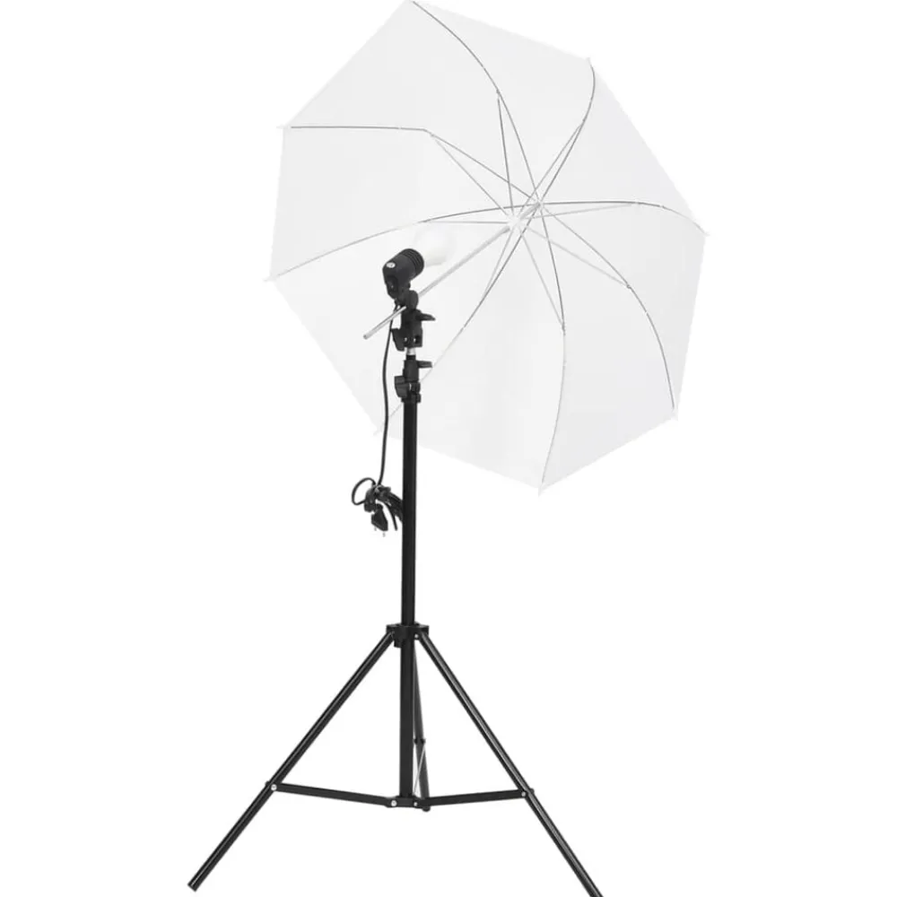 vidaXL Kit de studio photo avec éclairage toile de fond et réflecteur