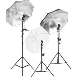 vidaXL Kit de studio photo avec éclairage toile de fond et réflecteur