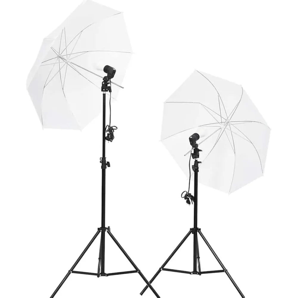 vidaXL Kit de studio photo avec éclairage et toile de fond