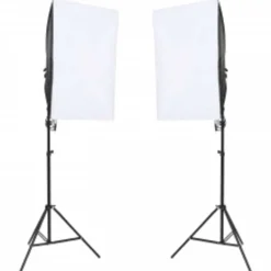 vidaXL Kit de studio photo avec éclairage et toile de fond