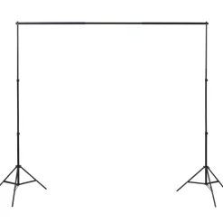 Appareils Photo-vidaXL Kit de studio photo avec lampes toile de fond et réflecteur