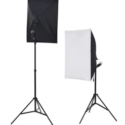 vidaXL Kit de studio photo boîte à lumière toile de fond et réflecteur