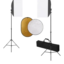 Appareils Photo-vidaXL Kit de studio photo avec boîte à lumière et réflecteur