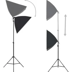 Appareils Photo-vidaXL Kit de studio photo avec boîte à lumière et réflecteur