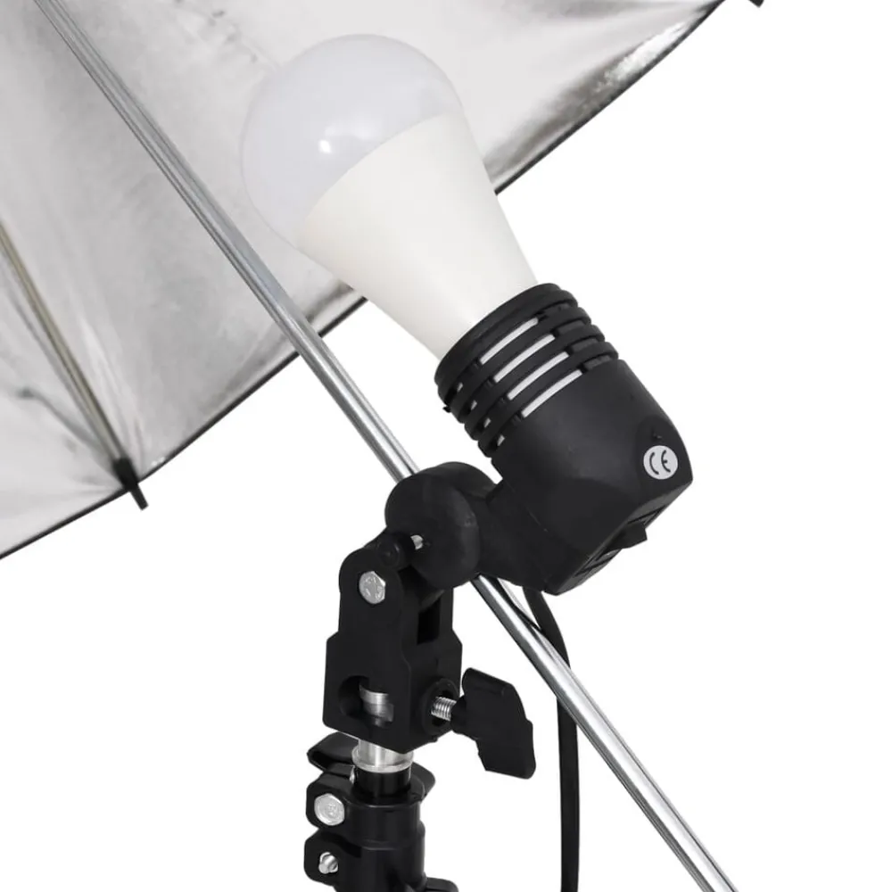 Appareils Photo-vidaXL Kit de studio photo avec éclairage toile de fond et réflecteur