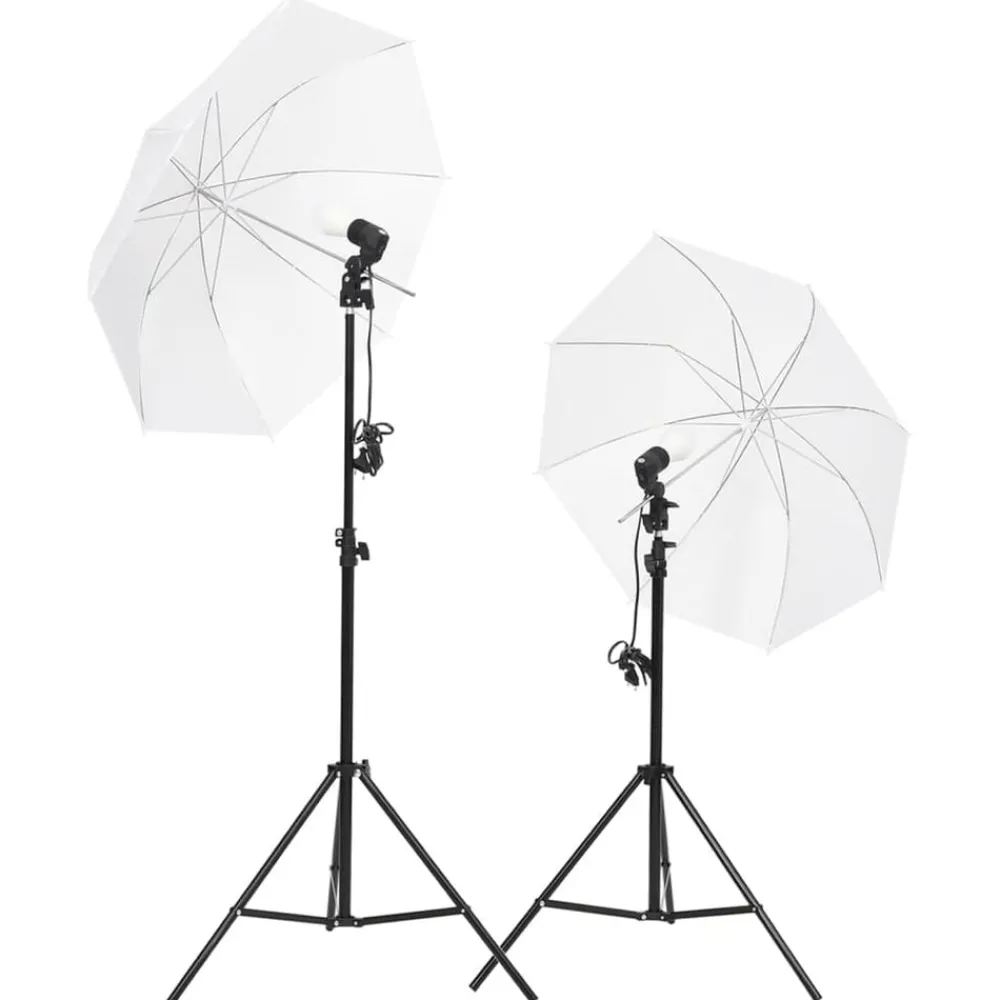 vidaXL Kit de studio photo avec éclairage et écran de fond