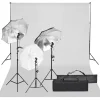 Appareils Photo-vidaXL Kit de studio photo avec éclairage et toile de fond
