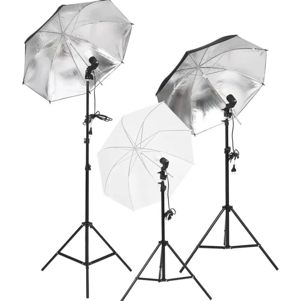 Appareils Photo-vidaXL Kit de studio photo avec éclairage et toile de fond
