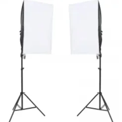 Appareils Photo-vidaXL Kit de studio photo avec éclairage toile de fond et réflecteur