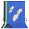 vidaXL Kit de studio photo avec toile de fond et jeu d'éclairage