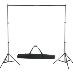 vidaXL Kit de studio photo avec lampes toile de fond et réflecteur