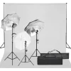 Appareils Photo-vidaXL Kit de studio photo avec éclairage et toile de fond