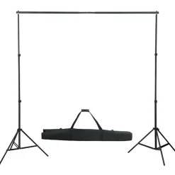 vidaXL Kit de studio photo avec éclairage toile de fond et réflecteur
