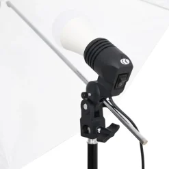 Appareils Photo-vidaXL Kit de studio photo avec éclairage et toile de fond Blanc
