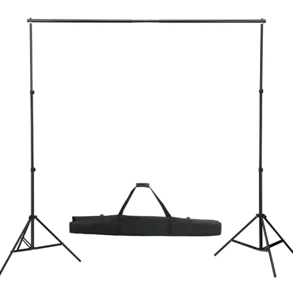 Appareils Photo-vidaXL Kit de studio photo avec lampes toile de fond et réflecteur Blanc